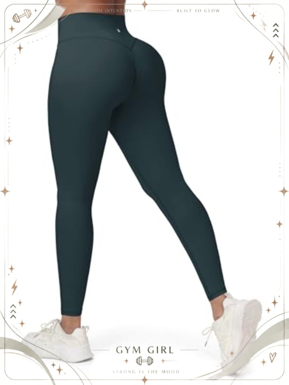 Hidden Scrunch Workout Leggings High Waisted Tummy Control Yoga Gym Pants